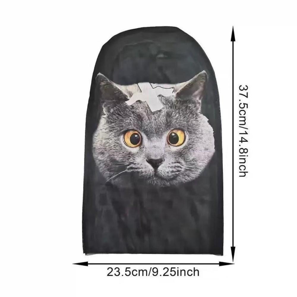Cat Printed Halloween Scary Mask Realistic Cosplay Mask Funny Style Head Cover Holiday Events