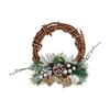 Christmas Wreath - 20.32 Cm - Silver - Wood - Plastic