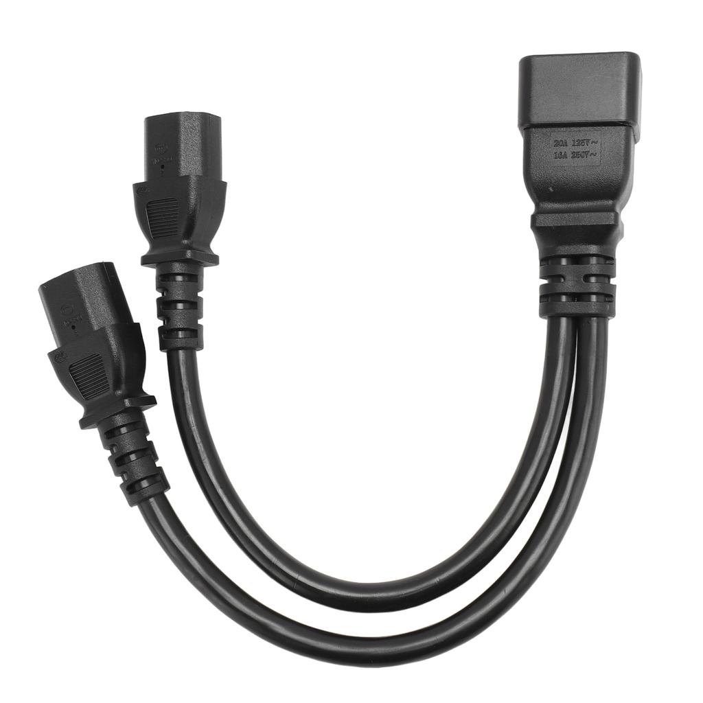IEC320 C20 To Dual C13 Splitter Power Cord IEC320 C20 Male To IEC320 C13 Female Y Splitter
