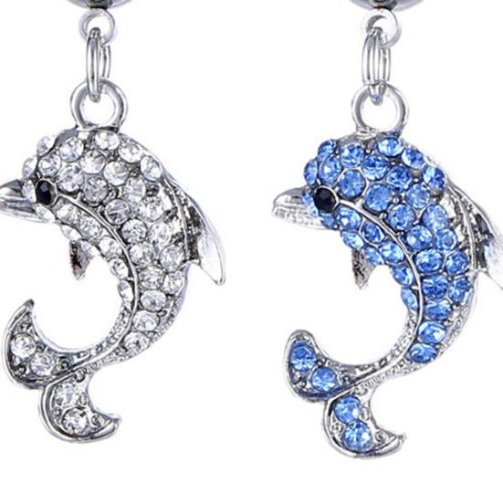 1Pc Navel Nail Sexy Piercing Shiny Rhinestones Non-allergic Decorative Gift Dolphin Pendant Belly Button Ring Body Jewelry for Daily Wear