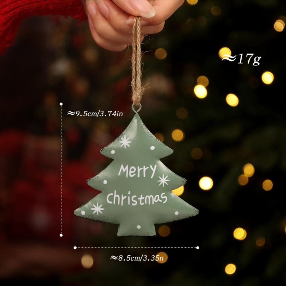 Santa Clasu Christmas Hanging Decoration Nordic Style Iron Material Xmas Tree Pendant Exquisite Creative Christmas Ornament