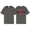 Trendy New Summer Men's OLYMPIA Printed Pure Cotton T-shirt Men's Hip Hop Street Sports Fitness Comfortable Hot Selling T-shirt