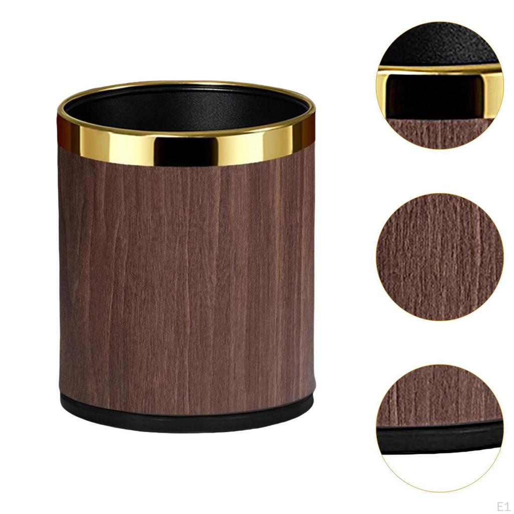 Мусорное ведро из дерева, кухонное ведро для ресторана, дома, ванной комнаты, 10 л, вертикальное