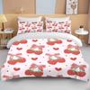 Sweet Strawberry Print Bedding Set Duvet Cover 1 Duvet Cover 2 Pillowcases Adult and Kids Bedding Set Luxury Queen Bedding Set