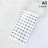 1/4 листа Водонепроницаемые лазерные наклейки с номерами для DIY рукоделия самоклеящиеся наклейки с номерами цветов лака для ногтей и помады