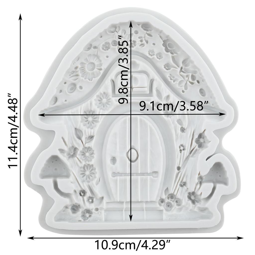 Силиконовые формы для сказочных дверей, форма для грибного домика, форма для мастики, инструменты для украшения торта, топпер для кекса, форма для шоколадных конфет, мастика, полимерная глина