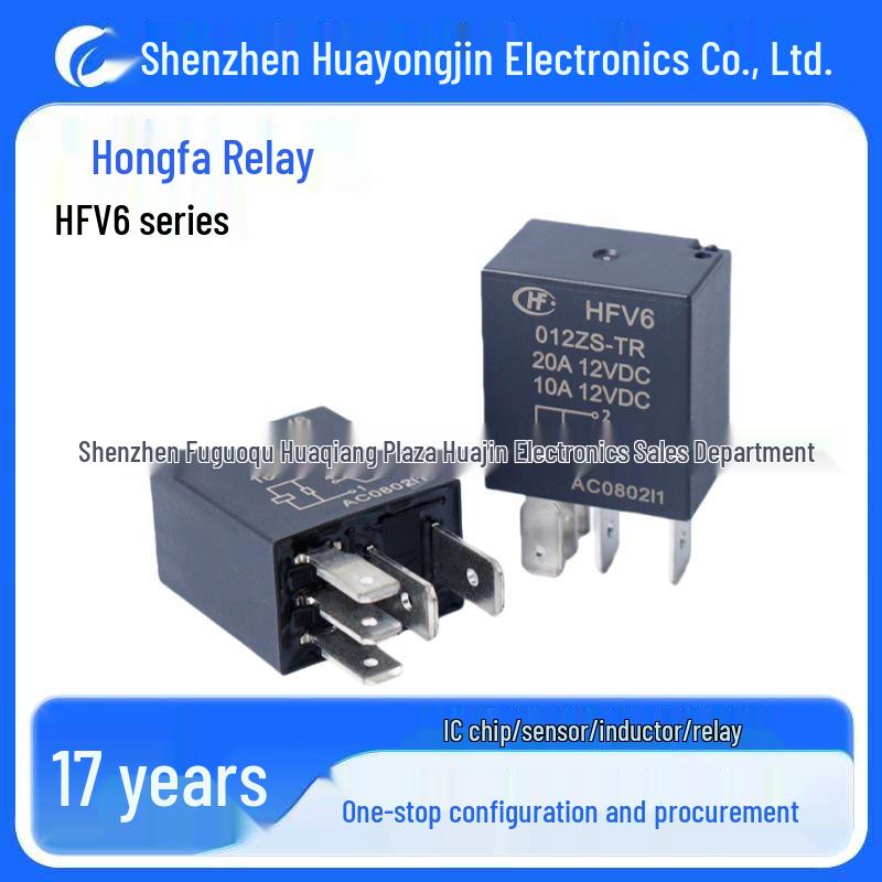 Hongfa HFV6/012ZS-TR 30A 4-Pin/5-Pin Automotive AC Relay