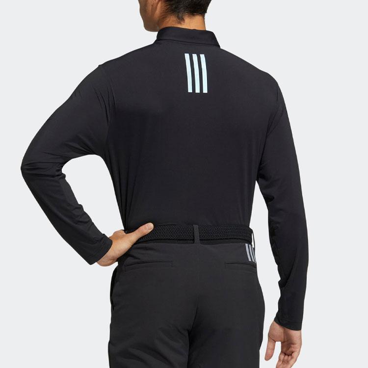 adidas Быстросохнущая футболка-поло для гольфа с длинным рукавом, мужская черная HT0061