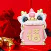 Year Wake Lion Ornament Statue Chinese ,Chinese Character Spring Festival for Living Room