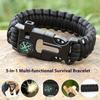 Seven-core Umbrella Rope Woven Five-in-one Bracelet Compass Survival Hand Rope Outdoor Mountaineering Camping Emergency Life-saving Bracelet