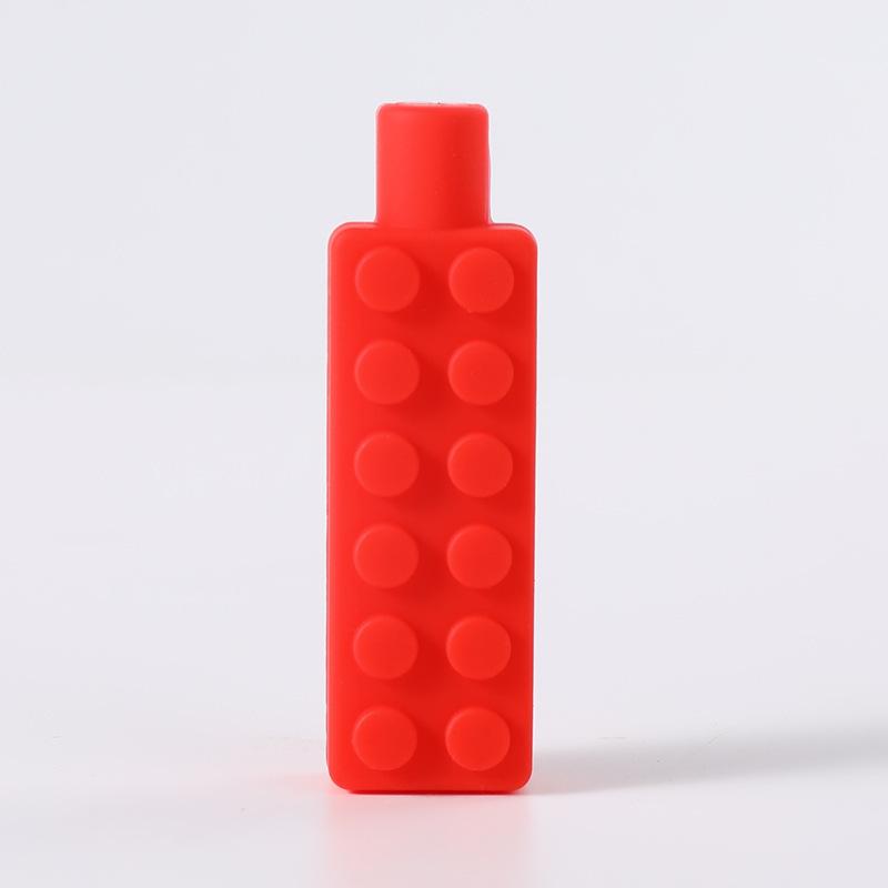 Детский силиконовый чай: Радужные строительные блоки и жевательный кулон