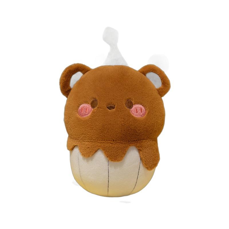 Cartoon Birthday Cake Sweetheart Dog Butter Bear Pig Doll Glowing Candle Plush Toy Singing Doll