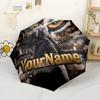 Cristiano Ronaldo Customized Name Umbrella Compact Travel Automatic Umbrella Sturdy 8-Rib Shaft Foldable Design Perfect for Outdoor Adventures