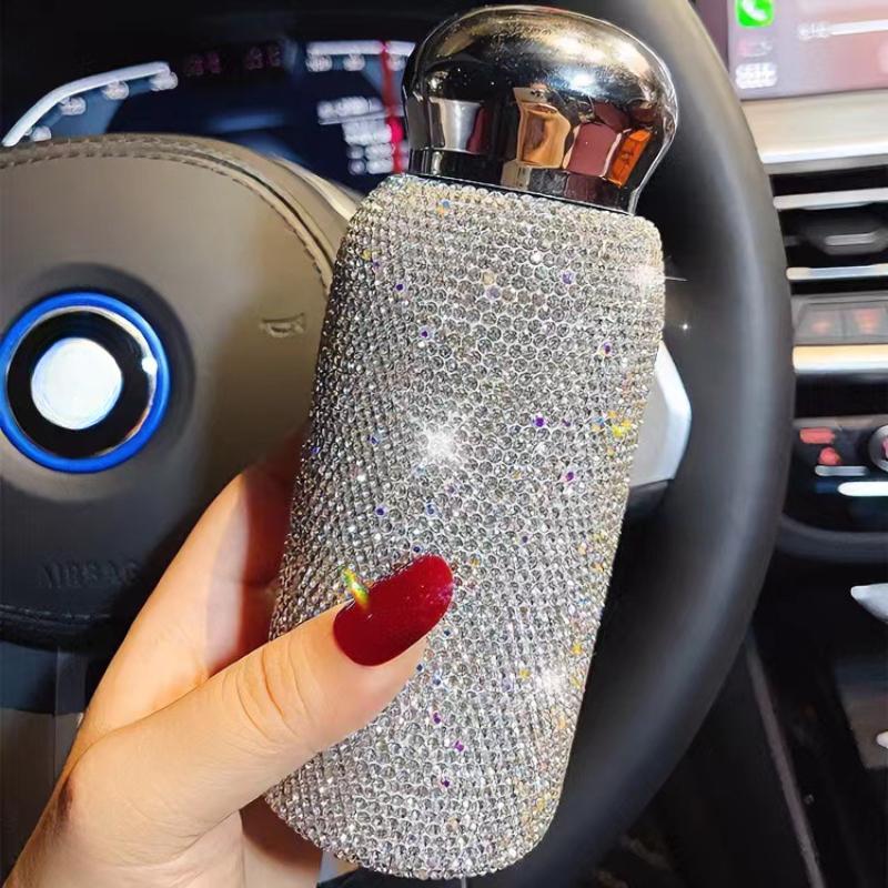 Мини-высокая красота женская термос кружка онлайн знаменитости ручной работы с инкрустацией бриллиантами автомобильная чашка для воды 304 карманная чашка из нержавеющей стали бутылка для воды