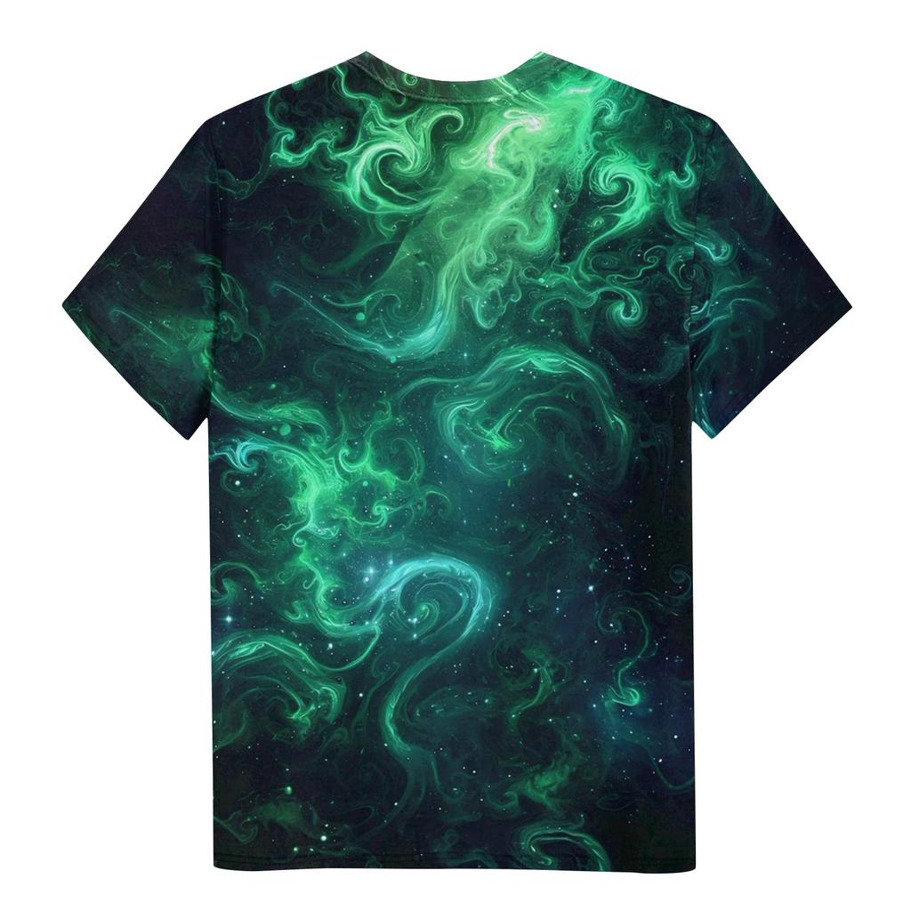 Женская мода повседневная футболка с круглым вырезом и короткими рукавами с принтом неба