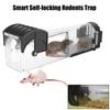 Safe Firm for Indoor Outdoor Garden Humane Rodents Trap Plastic Transparent Smart Self-locking Mousetrap Reusable Household Mouse Catcher