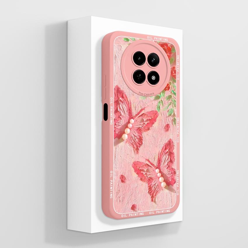 Чехол для Oppo Realme 12 13 14 P1 P2 Pro 14T 12X Сумки для телефона Милые узоры с медвежьими лапками Жидкий силикон Улучшенный пыленепроницаемый защитный чехол для корпуса Oppo