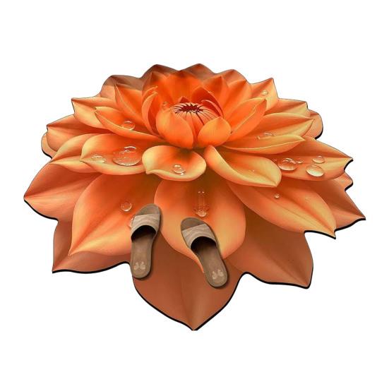 Диатомовая земля коврик для пола 3D реалистичный цветочный дизайн коврик для ванной нескользящий абсорбирующий коврик быстросохнущий