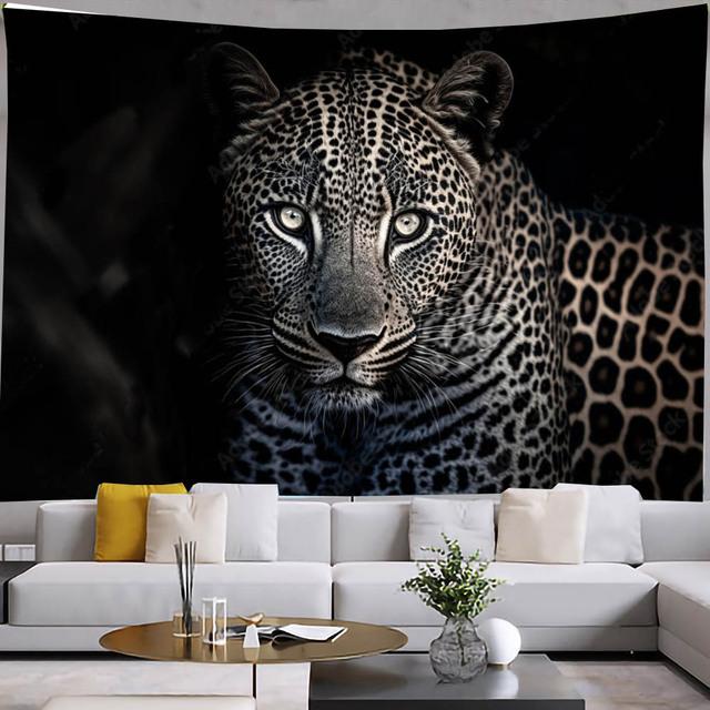 Гобелен с животными, настенный гобелен для спальни, лев, тигр, жираф, лиса, гобелены, декор для гостиной, эстетический декор, искусство хиппи