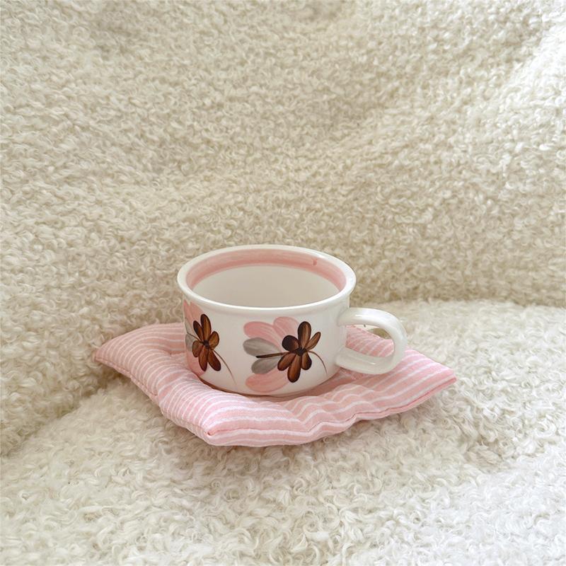 14x14см Хлопковая Противоскользящая Ткань Разные Цвета Квадратной Формы Многофункциональная Полосатая Подставка Домашний Декор для Стола Аксессуары