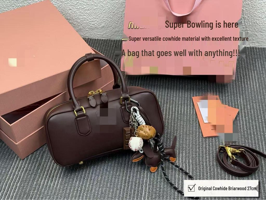 Miu Jia Ретро Мода Универсальная Сумка для Боулинга - Маленькая Квадратная Сумка Высокого Класса, Сумка на Плечо и Кроссбоди