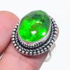 Natural Peridot Gemstone Handmade 925 Sterling Silver Jewelry Ring Size 6 S8d13