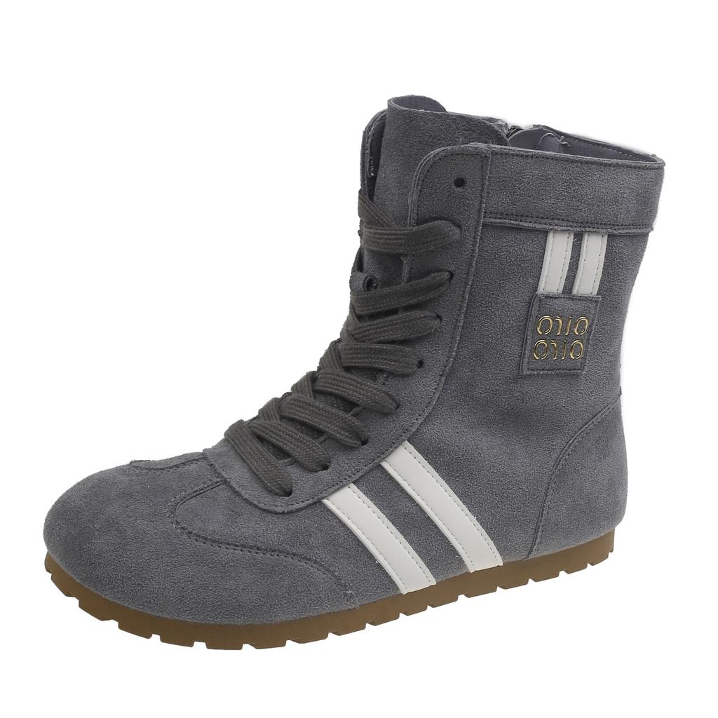 Internal Heightening Women's Boots Popular Flat-bottomed Casual Versatile Niche Sports Small Lace-up Martin Boots Women