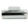 Barrel furniture leg, silver chrome, height 45mm, length 125mm