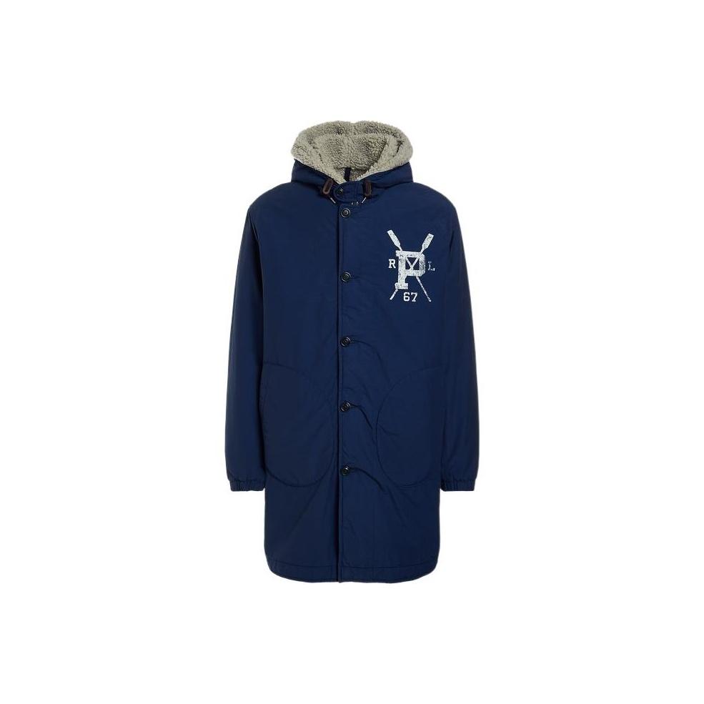Polo Ralph Lauren Ss22 Solid Color Logo Single-Breasted Hooded Jacket Men Jackets Blue MNPOOTW16020810-400