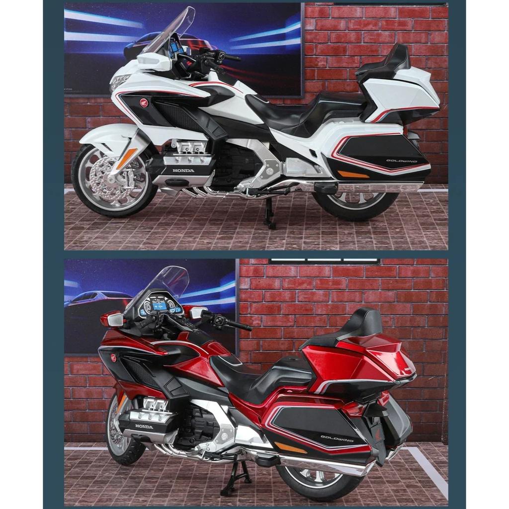 1/11 HONDA Gold Wing GL800 2021 Литой Модель Мотоцикла Металлическая Модель Туристического Мотоцикла Звук Свет Детская Игрушка Подарок