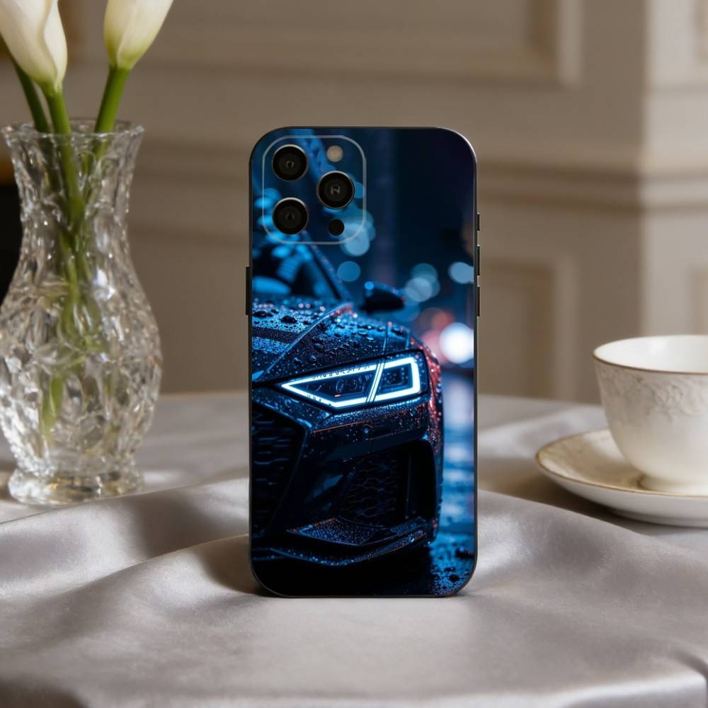 Крутой чехол для телефона R-RS6 Tempest для iPhone 17,16,15,14,13,12,11 Plus,Pro Max,XS, Мягкий силиконовый черный чехол