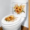 Sunflower Bouquet Wall Sticker Peel Stick Waterproof Floral Decor for Home Bathroom Toilet Living Room Walls