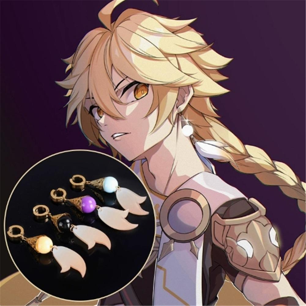 Game Genshin Impact Wanderer Kunikuzushi Scaramouche Cosplay Balladeer Asymmetric Earrings Women Eardrop Jewelry Accessories