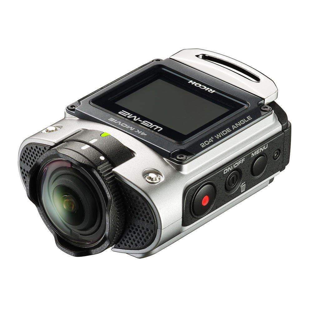 RICOH Водонепроницаемая Экшн-камера 4K Без Корпуса, Водонепроницаемая, Ударопрочная до 03813, WG-M2, Серебристая, Видео, Ультраширокоугольный Объектив 204 градуса, Требуется, 20м, 2м,