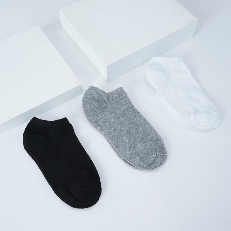 5 пар мужских дышащих спортивных носков, однотонные белые, черные, хлопковые носки-лодочки, носки до щиколотки