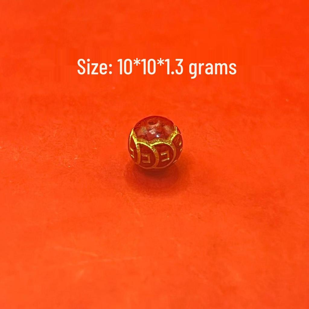 Original Gold-Plated Cinnabar Turtle Shell Fu Plaque and Gourd Pouch Accessories