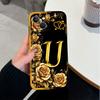 Для Apple iPhone 13 12 11 Pro Max 13 12 Mini 6 7 8 Plus Чехол для телефона Простой узор с начальными буквами Жидкий мягкий силикон Черный корпус Для корпуса Apple