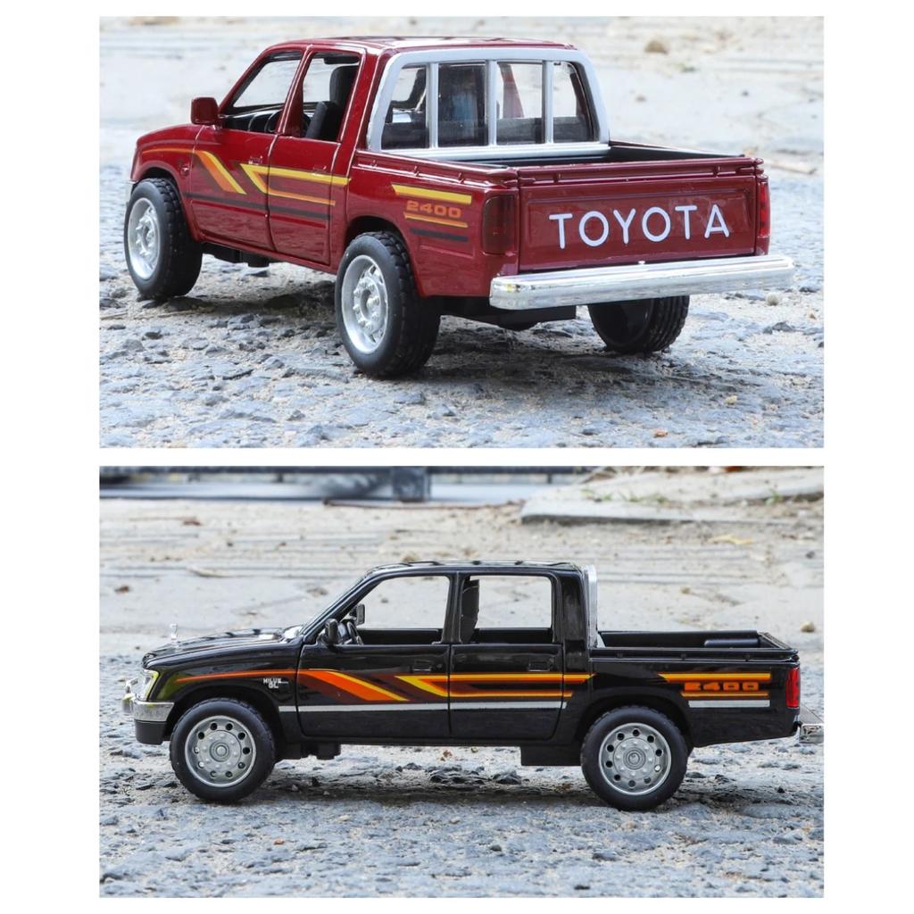1/32 масштаб TOYOTA Hilux пикап игрушечная модель автомобиля литой сплав транспортное средство миниатюрный инерционный звук и свет коллекция подарок детям