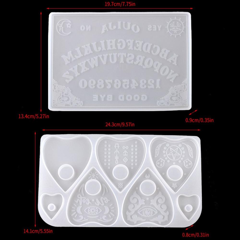 Game Gothic Epoxy Handmade Silicone Clay Tools Ouija Board Planchette Mould Resin Casting Mold
