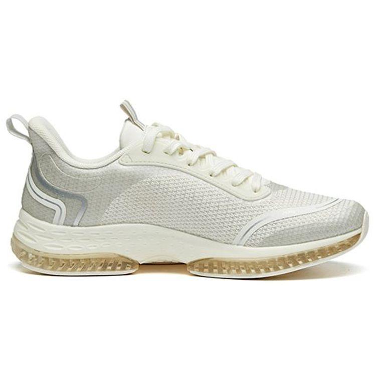 Anta Elastic Rubber Low-Top Running Shoes Women Sneakers Silver 122015501-3