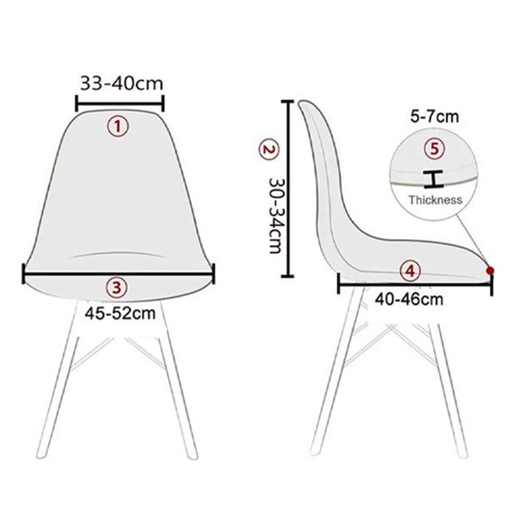 Short Back Dining Curved Chair Cover Jacquard Waterproof Slipcover Dust Cover Thickened Elastic Stretch Bar Seat Covers Room