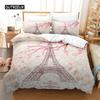 Romantic Paris Bedding Set Duvet Cover Set 3d Bedding Digital Printing Bed Linen Queen Size Bedding Set Fashion Design