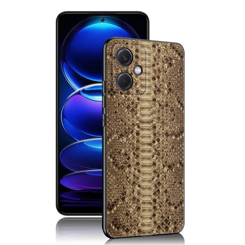 Fashion Snake Skin Black Silicone Phone Case For Xiaomi Redmi Note 10 11 11S 12 13 4G 8 9 11T Pro 5G Plus 8T 9S 10S 12S