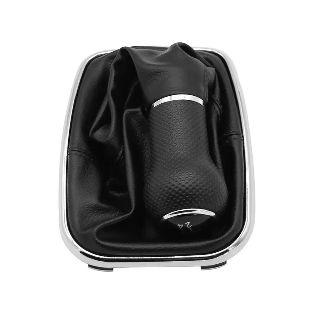 Ручка переключения передач для 5-ступенчатой механической коробки передач Bora Jetta 1999-2005 гг. Дизайн рычага переключения передач Черный кожаный воротник Пылезащитный чехол Аксессуары для переключения передач