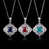 Jewelry Simulation Colored Treasure Corundum Simple Exquisite Pendant Necklace Main Stone 8 * 10