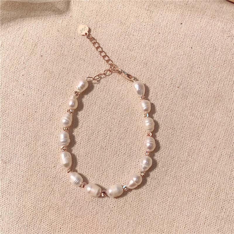 Винтажный браслет из пресноводного жемчуга в стиле французского барокко: Элегантные украшения ручной работы для женщин