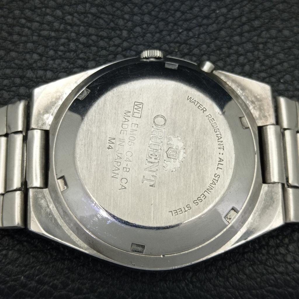 GENUINE VINTAGE ORIENT AUTOMATIC 46941 JAPAN MENS GREEN DIAL WATCH A701886-5 R207-a701886