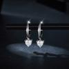 WUIHA 925 Sterling Silver D Color Heart Cut Real GRA Moissanite Diamonds Wedding Engagement Drop Dangle Earrings Fine Jewelry