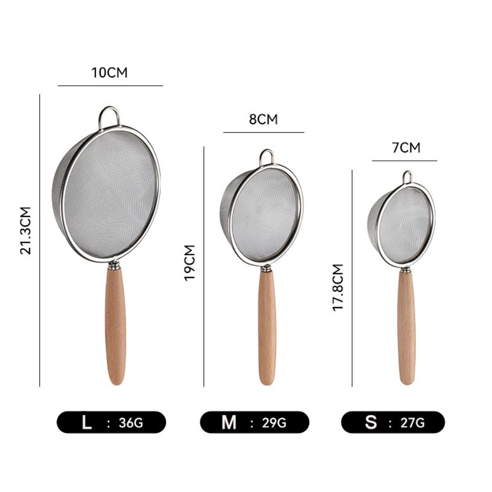 Ручка из нержавеющей стали, кухонный инструмент для выпечки, дуршлаг, фильтр для масла, сито, ложка