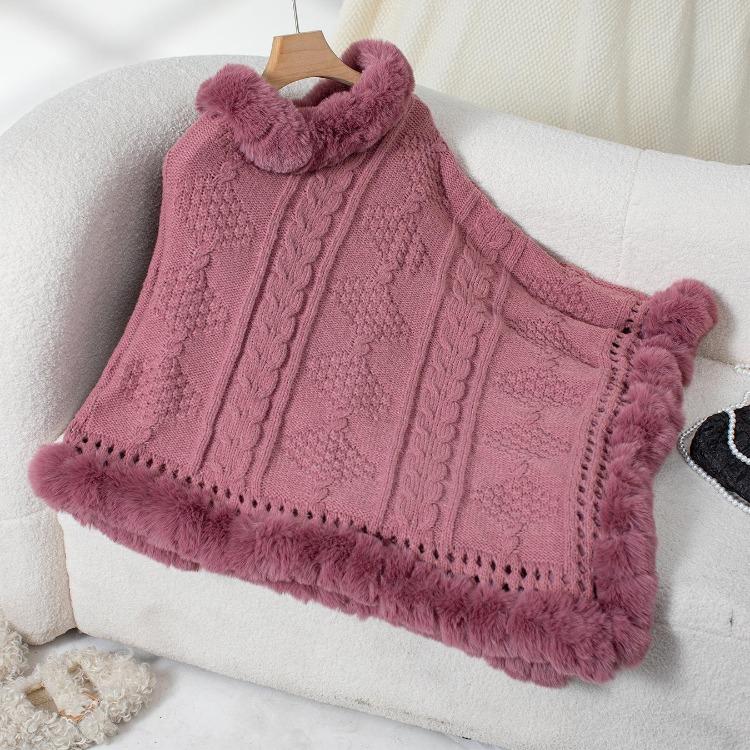 Женский кардиган с воротником-стойкой, свободным рукавом «летучая мышь», однотонный трикотажный свитер, осенне-зимняя накидка кросс-бордер